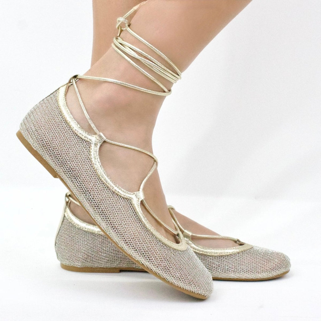 FLAT 11514 GOLD - KiraZapatería