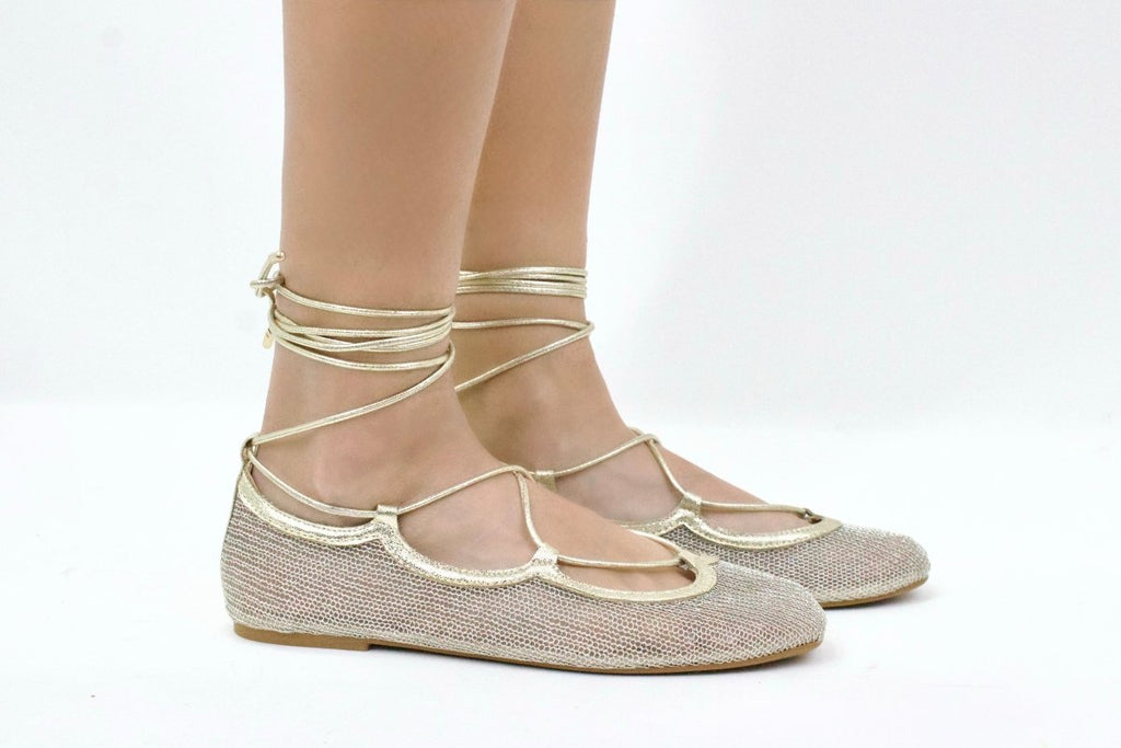 FLAT 11514 GOLD - KiraZapatería