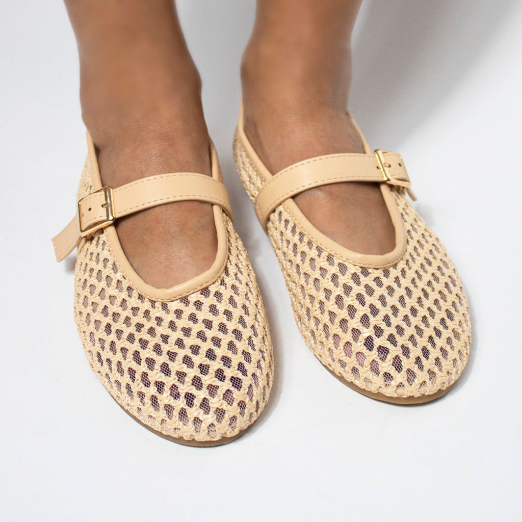 Flat 16957 Nude - KiraZapatería