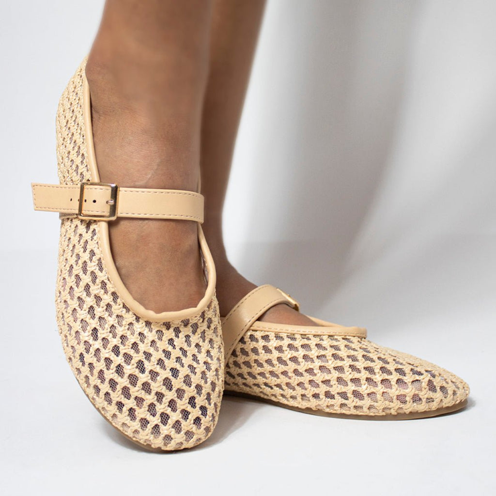 Flat 16957 Nude - KiraZapatería