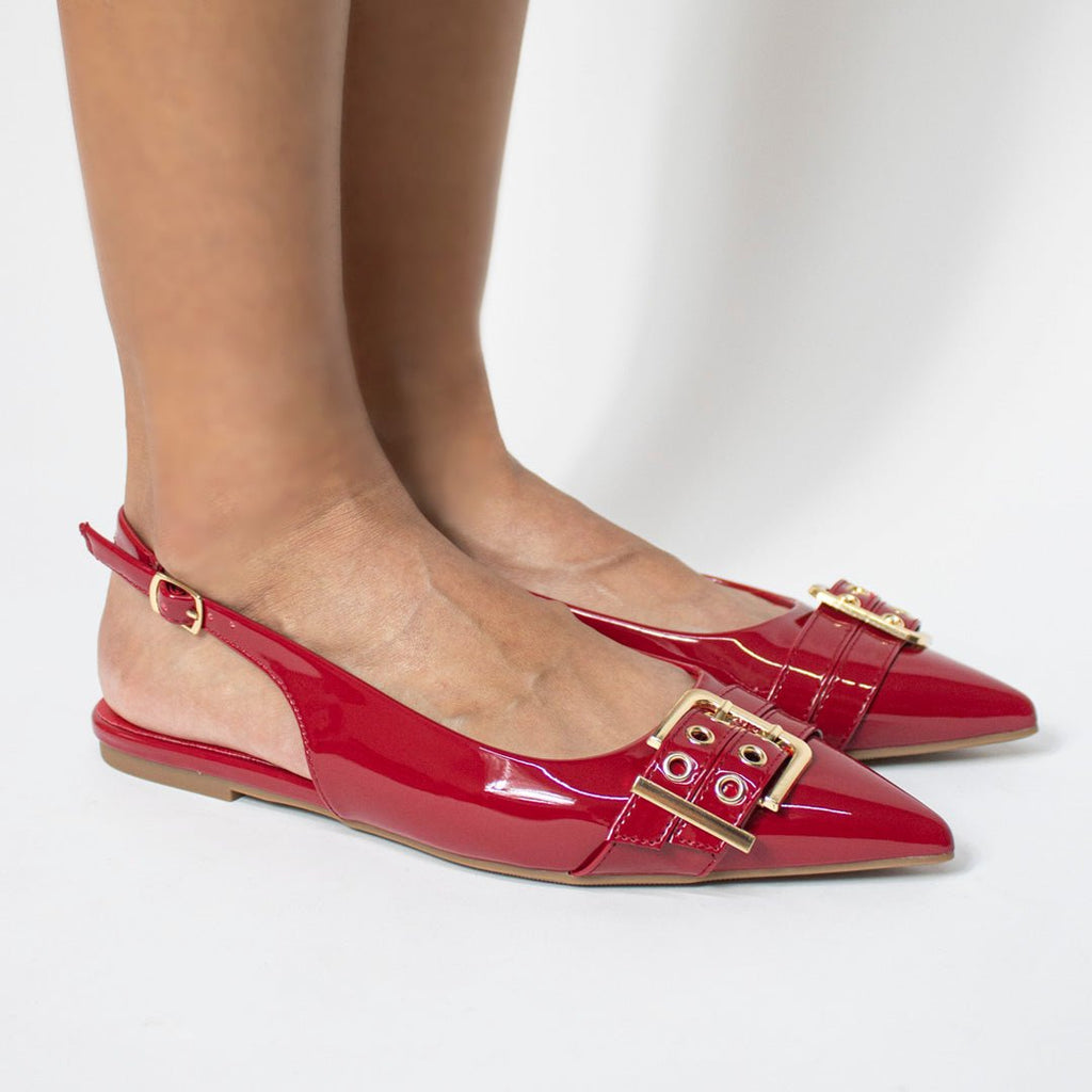 Flat 18525 Red - KiraZapatería
