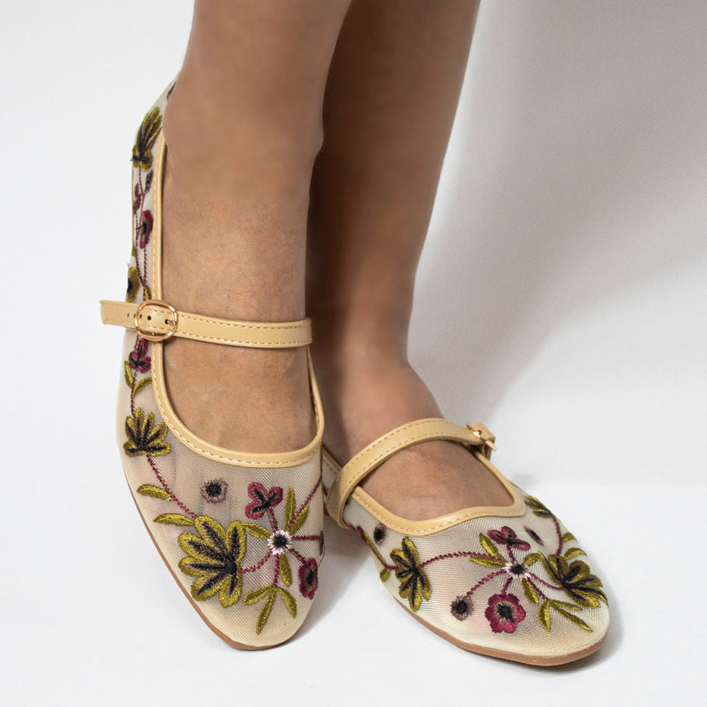 Flat 35668 Nude - KiraZapatería